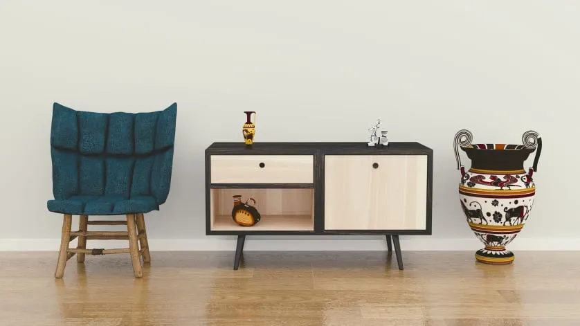 Editorial image of contemporary home interior styling